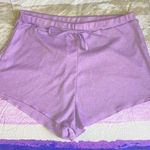 Pretty Little Thing  Lavender Ribbed Booty Pajama Shorts Women Size 12 Photo 0