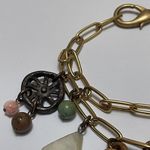 Pretty Charm Bracelet Gold Tone With Fish / Turtle / Stone Charms Photo 8