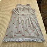 Talbots Dress Watermelon Embroidery Shift Dress Ruffle Hem 16 W Petite 16WP Photo 8