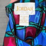 Jordan 80's  jeweltone geometric long sleeve blouse Size Small Photo 3