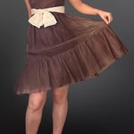 J.O.A. Vintage 1960s Leslie by Kasper Brown Organza Dress Photo 3