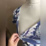 Soft Surroundings Purple and Cream Leaf Print dress size PS Photo 3