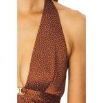 Alexis Zari Dress in Sienna Dot Small New Womens Satin Halter Photo 3