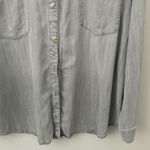 Chico's | Chambray Tunic Button Up Gray Tencel Lyocell Long Sleeve | Size 3, XL Photo 4