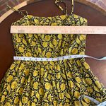 Nicholas ADELE Black and Gold Floral Cotton Tiered Ruffle Sundress Size 4 Maxi‎ Photo 7