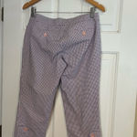 Talbots Purple Checkered Capri Pants Photo 2