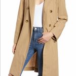 NWT Prima X Nordstrom Double Breasted Jacket Trench Coat Large Tan Photo 3