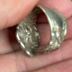 Vintage Silver Plate Spoon Rings Set Size 8.0 & 5.5 Photo 9