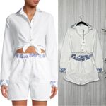 ONIA NWT  Gia Romper Cover-Up Tropical Palm Leaves Print Cotton size XS NEW Photo 0