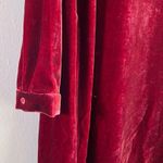 Eileen Fisher Dress Deep Cranberry Silk Blend Velvet Long-Sleeve Dress Sz XS NWT Photo 8