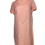 Jacobsons Vintage Pink Pearl Beaded Short Sleeve Bib Dress Size Medium Photo 2