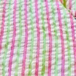 Draper James  RSVP Pink Green and White Striped Seersucker Peplum Blouse. Photo 7