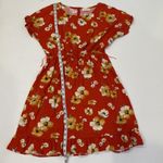 Orange Creek Los Angeles Floral Midi Dress Linen Boho Sz M Women’s Summer Photo 8