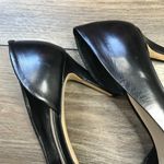 Saks 5th Avenue Saks Fifth Avenue Black Nettie Heels Women's Size 8M Leather Classic Mid Height Photo 7