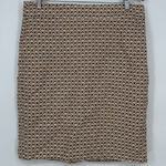 Ann Taylor  Pencil Skirt Womens 10 Multicolor Geometric Cotton‎ Lined Zip Fly Photo 0