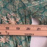 ZARA  Maxi Dress Green Metallic Gold Tiered Flowy Bohemian Size XS SMALL oversize Photo 8