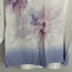J. Jill‎ Pure Jill Linen Watercolor Flower Floral Flowy Oversized Shirt Size S White Photo 2