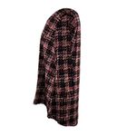 Valerie Stevens  Size Large 3/4 Sleeve Round Neck Red Black Plaid Polyester Knit Photo 2