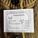 Madewell  Button Down Cotton Boxy Cropped Long Sleeve Sweater Olive SZ S # 2394 Photo 9