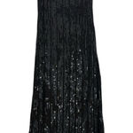 NAEEM KHAN Black Sequin Embellished Beaded Formal Dress XS S Photo 0