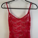 Victoria's Secret  Red Lace Lingerie Negligee Medium Sheer Sexy Valentines Day Photo 1