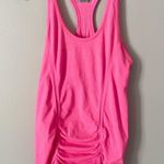 Athleta  Size S Pink Sleeveless Fastest Track Workout Athletic Shirt Ruched Photo 0