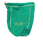 Crown Royal‎ Green Drawstring Bag Pouch Gold Trim Embroidered Logo Empty Cloth Photo 0