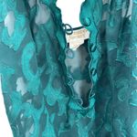 Victoria's Secret VTG  Gold Label Forest Green Lace Floral Teddy Bodysuit Small Photo 4