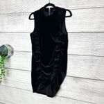 Shinestar  Black Velvet Lace Up Mini Dress Size Large Photo 2