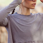 Free people Movement Tempo Longsleeve Tee Gray Size M Photo 0