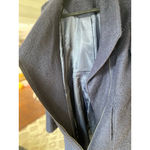Guess  Los Angeles Wool Coat Navy Asymmetrical Zip Quiet Luxury Cottagecore Trend Photo 11