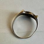 Vintage Sterling Silver Cat Face Pinky Ring Photo 7
