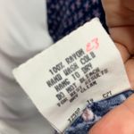 Cherokee Vintage Y2K‎  Short Sleeve Floral Button Up Shirt Women M Rayon USA Navy Photo 3