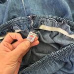 Vintage Union Label Blue Denim Midi Skirt Ruffle Cottage Prairie Boho‎ 6 Western Photo 4