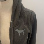 PINK - Victoria's Secret Victoria's Secret Love Pink 86 hoodie gray zippered bling rhinestone size small Photo 4