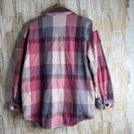 Maurice's Plaid Button Up Flannel Shirt POCKETS Jacket Pink Purple Size M Photo 1