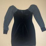 Elegant Black Bodycon Dress with Sweetheart Neckline and Bishop Sleeves Size L Photo 7