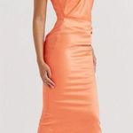 House Of CB  ALORA TANGERINE STRAPLESS CORSET MIDI DRESS, Size Small,$255 Photo 6