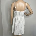 SO  White Striped Button Down Dress Photo 2