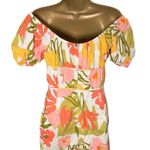Sabo Skirt  Rory Dress Off Shoulder Mini Puff Sleeve Floral Print Cotton L Photo 4