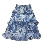 Majorelle floral ruffle midi skirt Photo 0