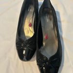 Ros Hommerson Tawnie Lizard Black Patent Low Heel with Bow Size 8.5W Photo 1