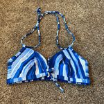 Freya Vibrant Blue and White Bali Bay Triangle Bikini Top Size undefined Photo 3