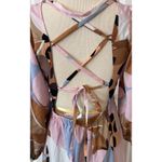 Anthropologie  Hutch Bloom Wrap Maxi Dress Sz S Open Tie Back Party Wedding Date Photo 5