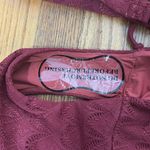 ANDIE Bikini Set Crete Top Super High Waisted Bottoms Syrah Red Lace size Small Photo 9