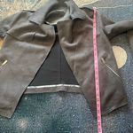 T Tahari Tahari Faux Leather Biker Moto Jacket Charcoal Grey Relaxed Zip Pockets M Lined Photo 11