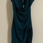 Q Women’s Dark Green Sparkling Bodycon Dress with Slit (Brand New) Photo 0