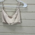Oh Polly  Crop Beige Silky Top size 0 Photo 6