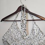 Abound  Floral Halter Top Daisy Print V-Neck Casual Neutral Size 2X Plus Feminine Photo 6