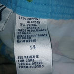 Bill Blass  14 Stretch Aloha Pineapples Jeans Capri Pants Plus Photo 7